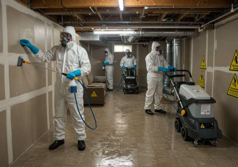 Basement Moisture Removal and Structural Drying process in Paia, HI